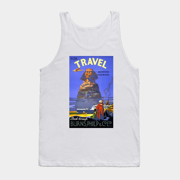 Vintage Travel Poster For Travel Anywhere everywhere Egypt Tank Top by vintagetreasure